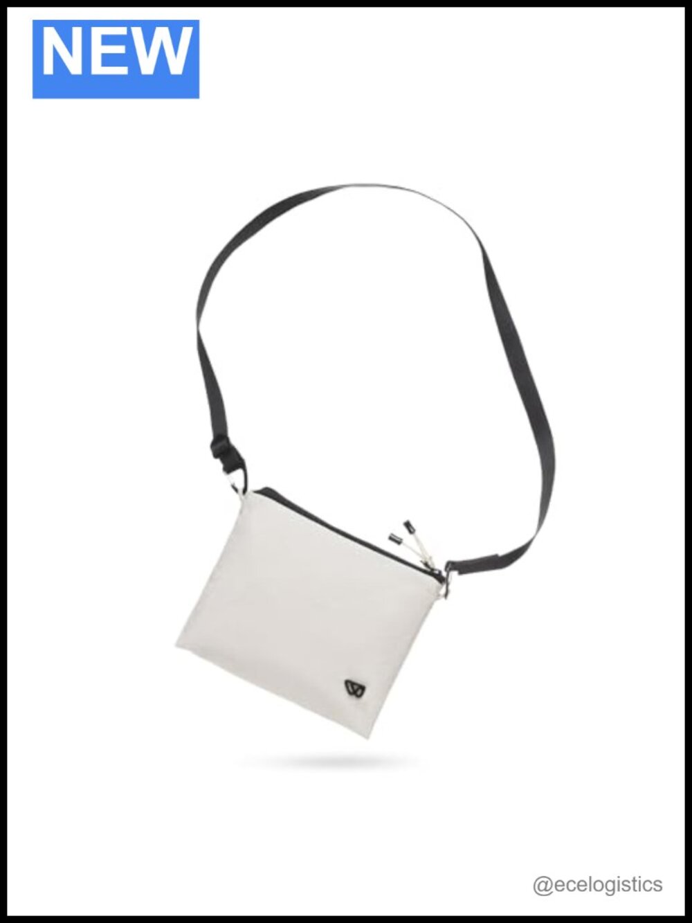 Nylon Crossbody Bag with Secure Phone Pocket, Adjustable Strap, 2 Compartments
